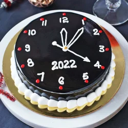 Cake for New Year's Eve clock cake 22