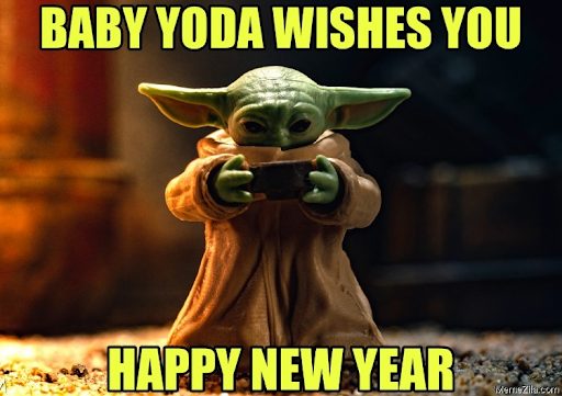 Happy New Year 2022 Memes from Baby Yoda