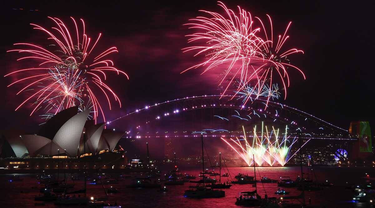 Happy New Year 2022 Celebrations The Australian city of Sydney